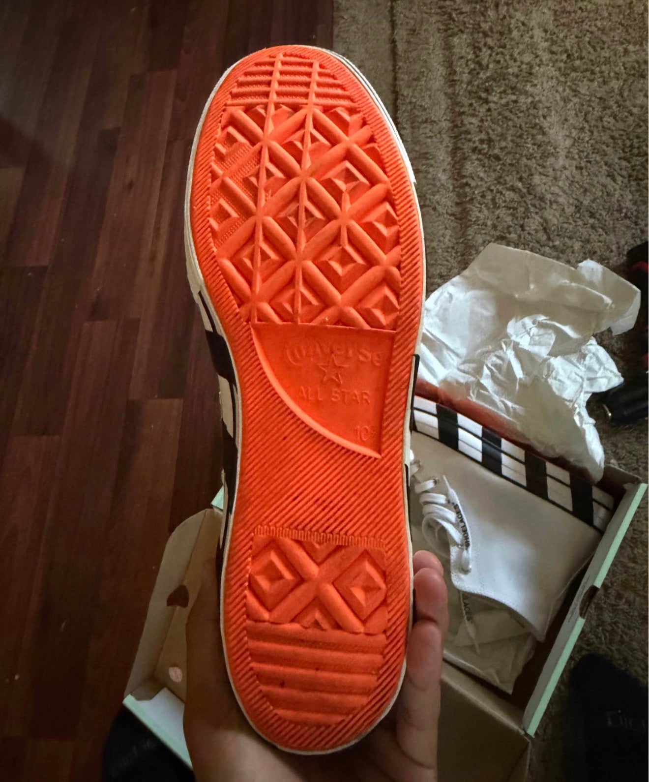 OFF WHITE NIKE BLAZERS SIZE 10